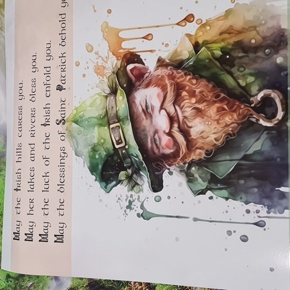 Sale! 16x20 St. Patricks Day Leprechaun Irish Blessing Watercolor‎ Oil Poster - Picture 9 of 9